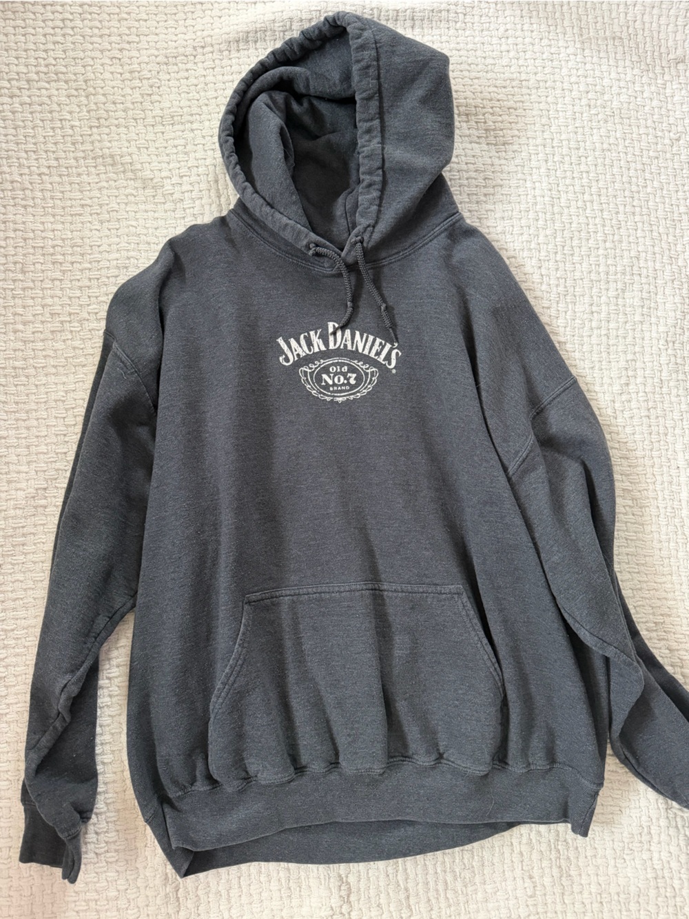 Jack Daniel's Grey Pullover Hoodie with Front Logo